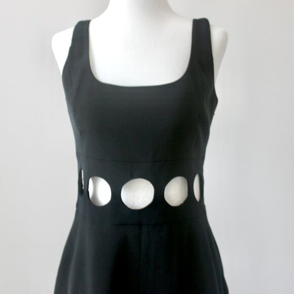 Niteline Della Roufogali Vintage Black Cutout Sleeveless Mini Dress 4 - Picture 2 of 7